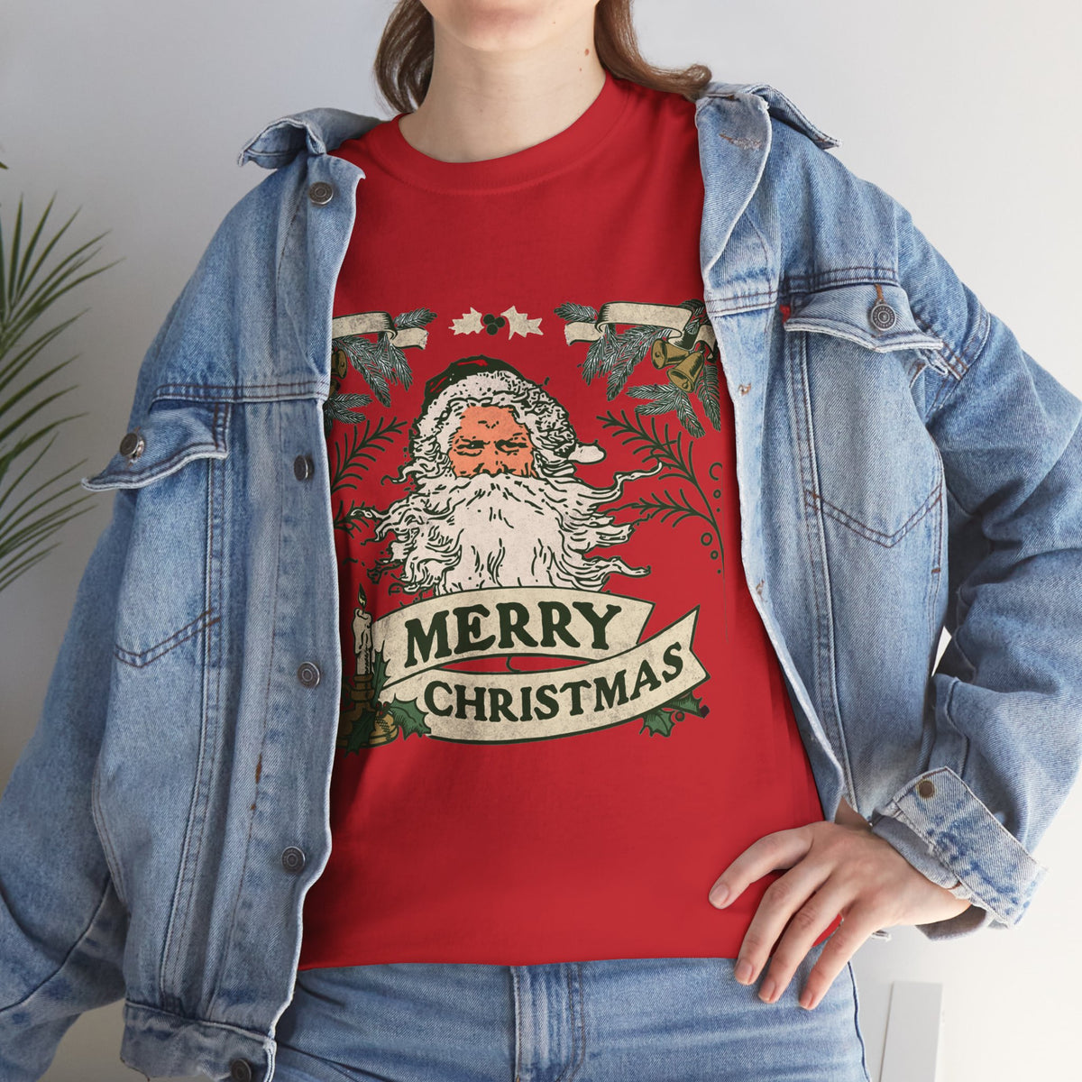 Vintage Santa Christmas Shirt, Retro Merry Christmas Tee, Old Fashioned Santa Graphic T-Shirt, Nostalgic Holiday Gift
