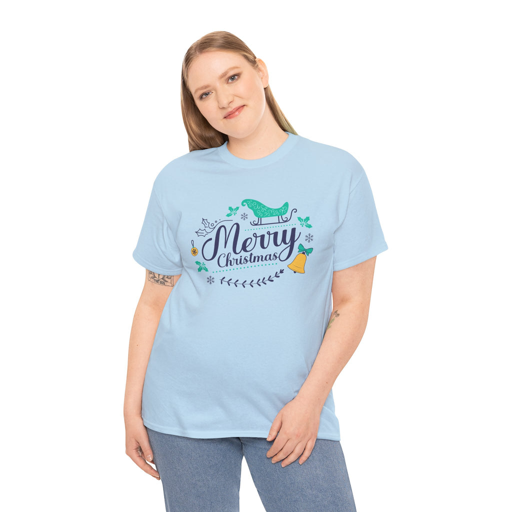 Merry Christmas Shirt, Elegant Holiday Graphic Tee, Festive Christmas Typography T-Shirt, Cute Winter Holiday Gift