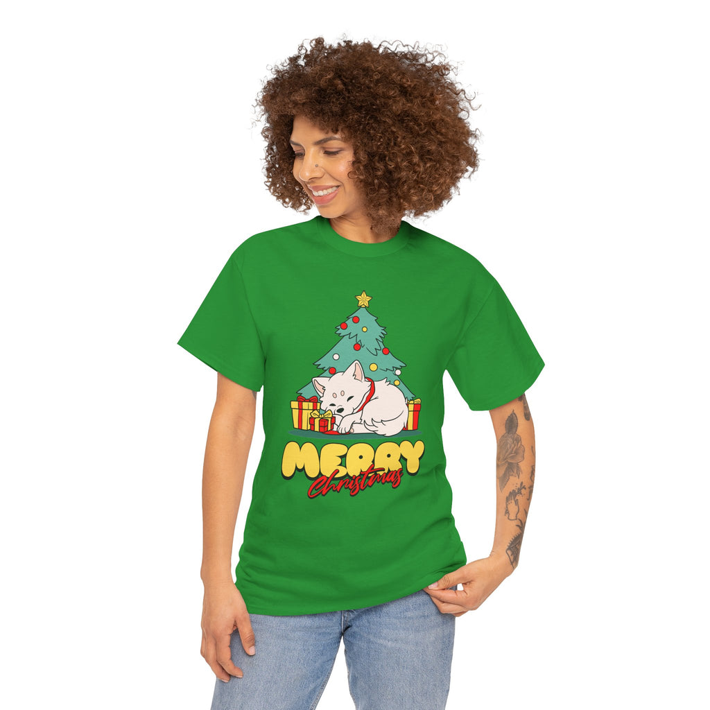 Cute Christmas Dog Shirt, Merry Christmas Puppy Tee, Dog Lover Christmas Gift, Cozy Holiday Graphic T-Shirt