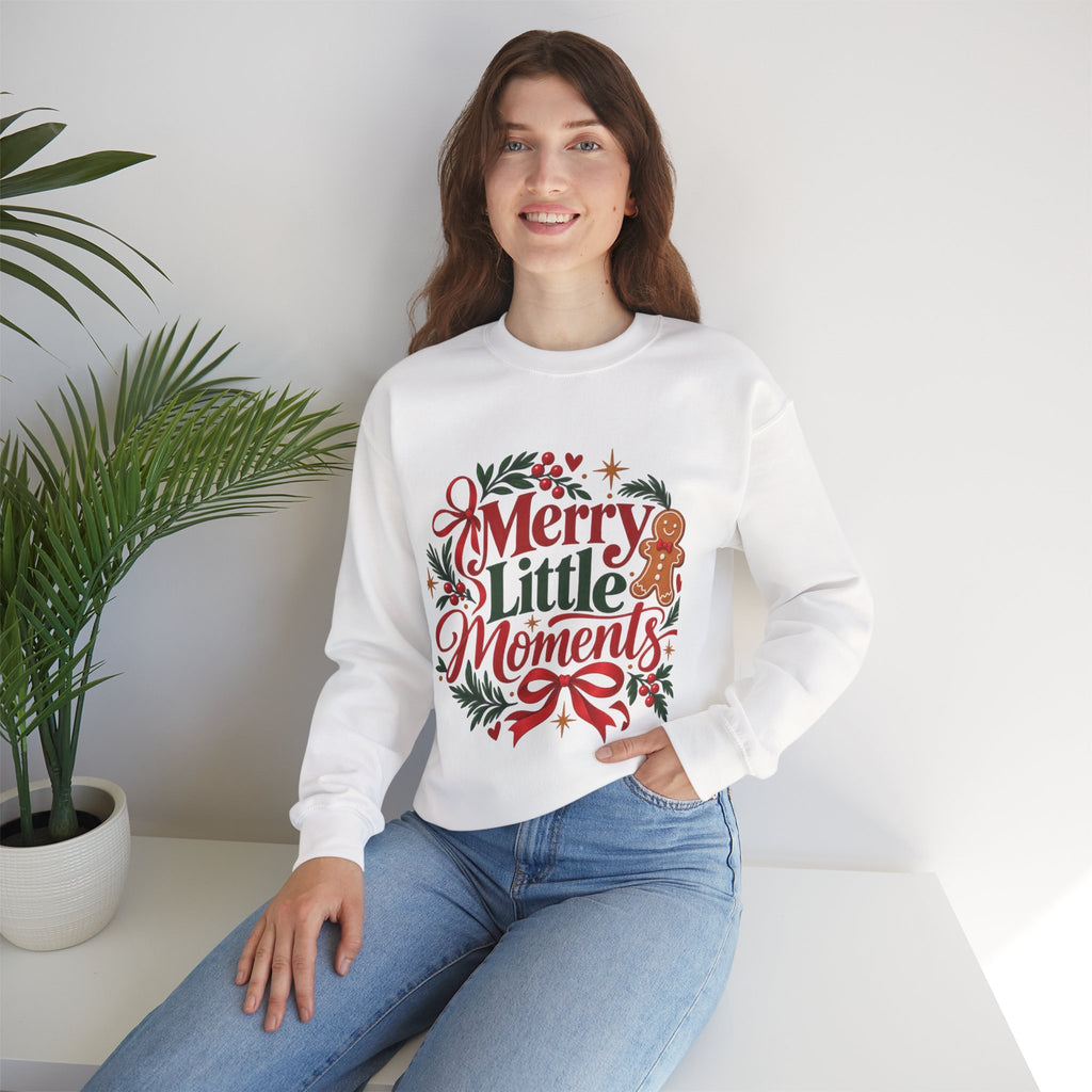 Merry Little Moments Sweatshirt, Retro Christmas Crewneck, Cute Holiday Sweater, Cozy Christmas Gift