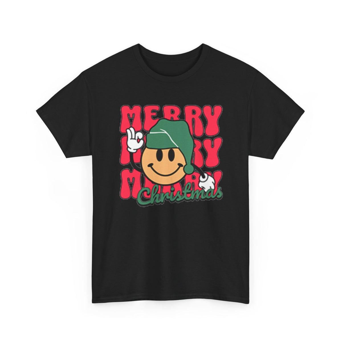 Groovy Christmas Shirt, Retro Smiley Face Christmas Tee, Cute Merry Xmas Graphic T-Shirt, Trendy Holiday Gift