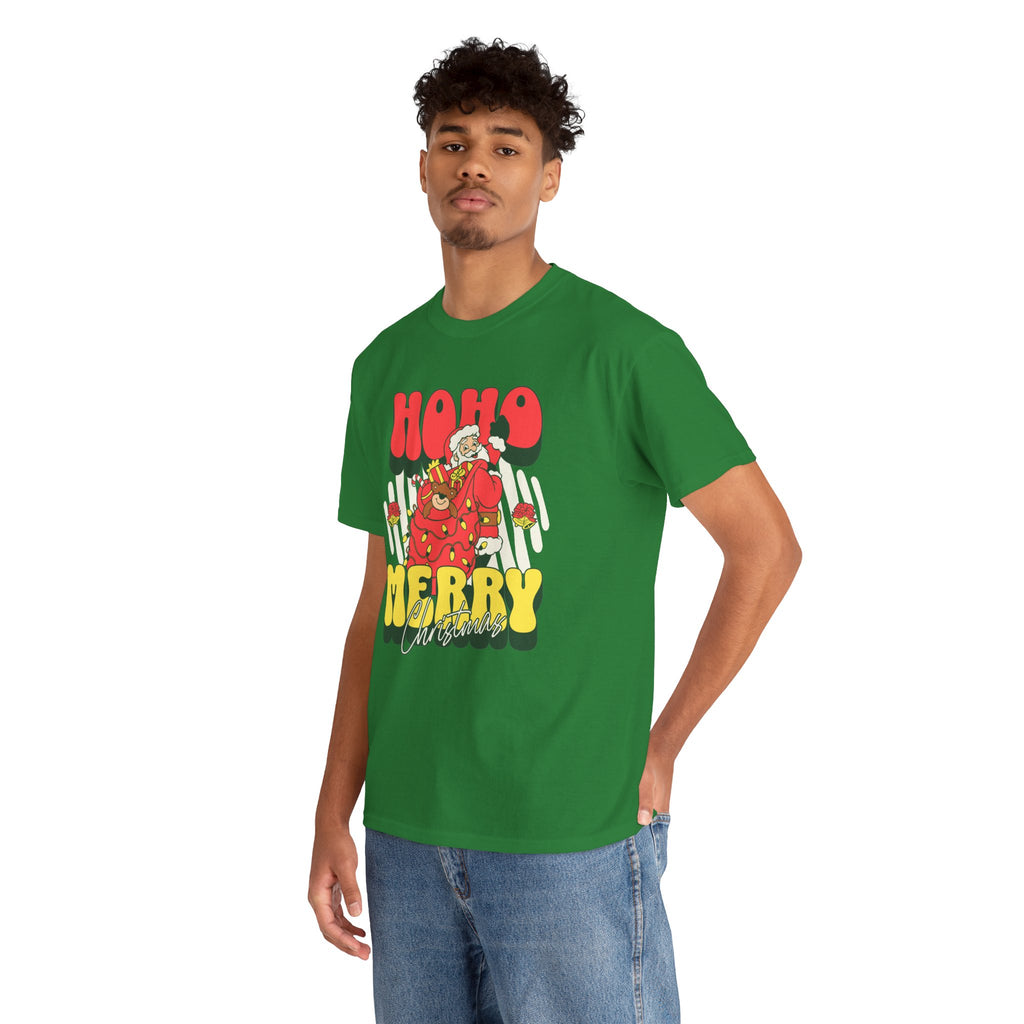 Retro Santa Christmas Shirt, Ho Ho Merry Christmas Tee, Vintage Holiday Graphic T-Shirt, Cute Santa Claus Gift