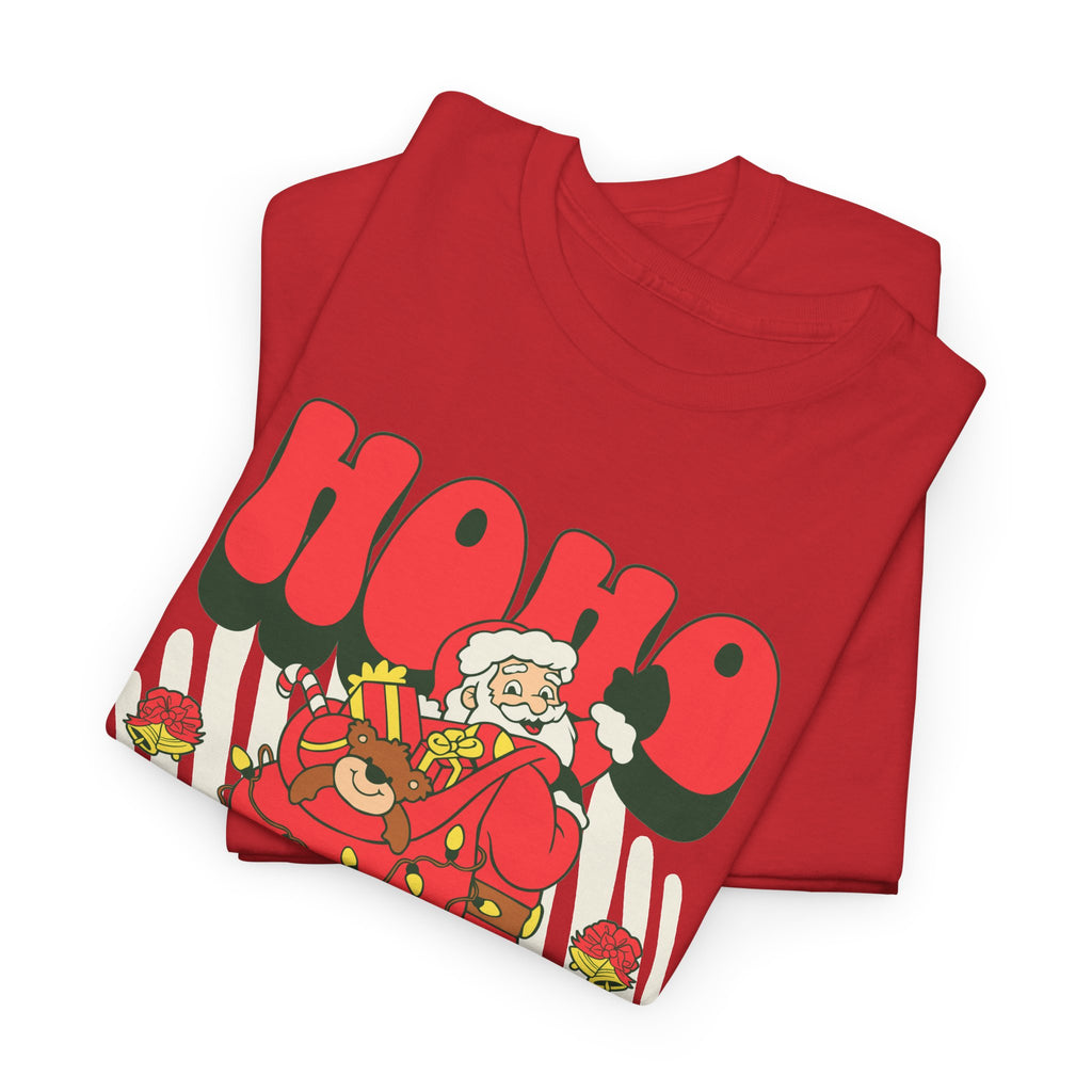 Retro Santa Christmas Shirt, Ho Ho Merry Christmas Tee, Vintage Holiday Graphic T-Shirt, Cute Santa Claus Gift