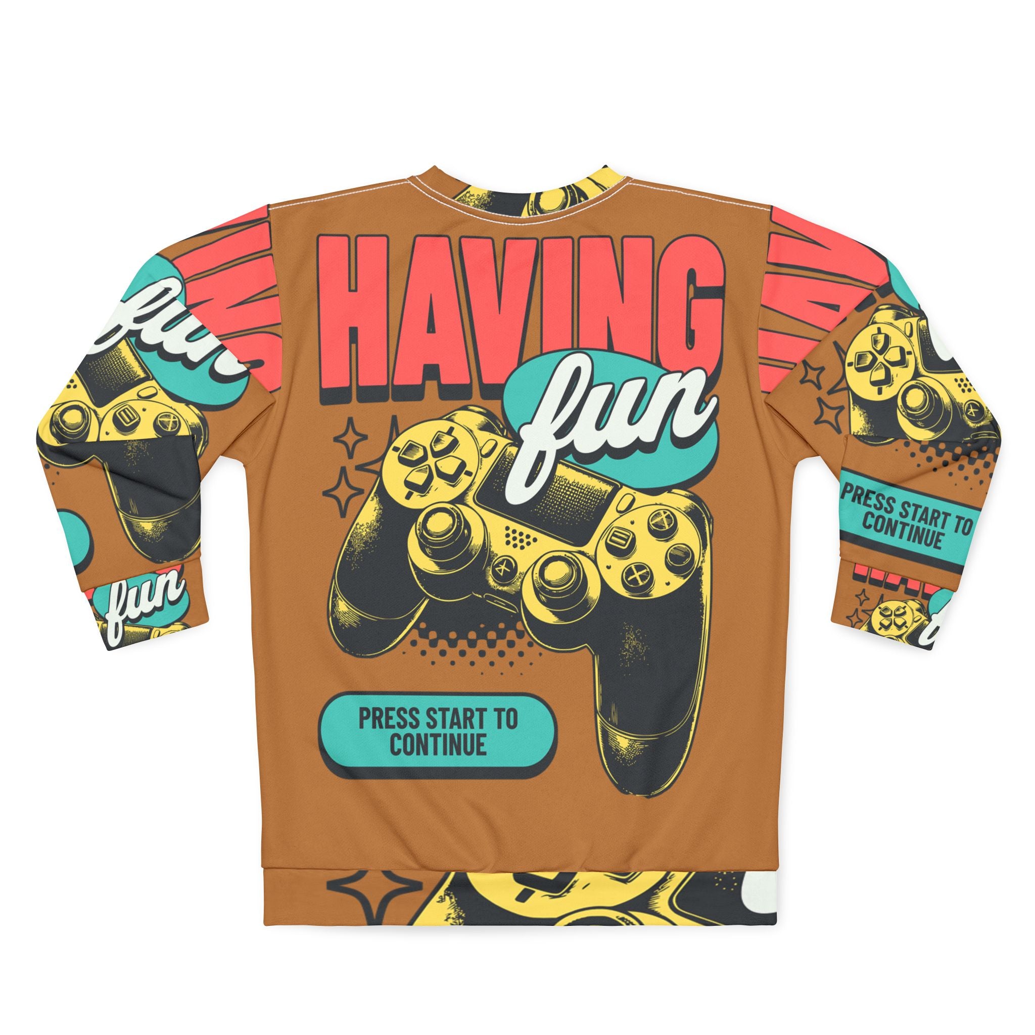 Fun Gamer Sweatshirt, Unisex Gaming Hoodie, Press Start Sweater, Video Game Apparel, Perfect Gift for Gamers