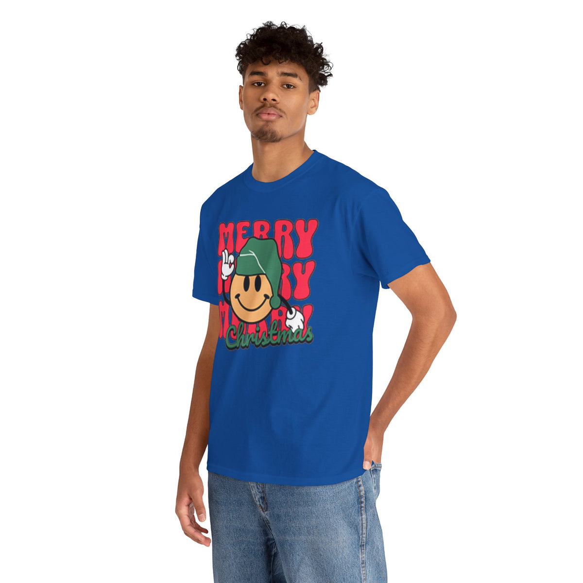 Groovy Christmas Shirt, Retro Smiley Face Christmas Tee, Cute Merry Xmas Graphic T-Shirt, Trendy Holiday Gift