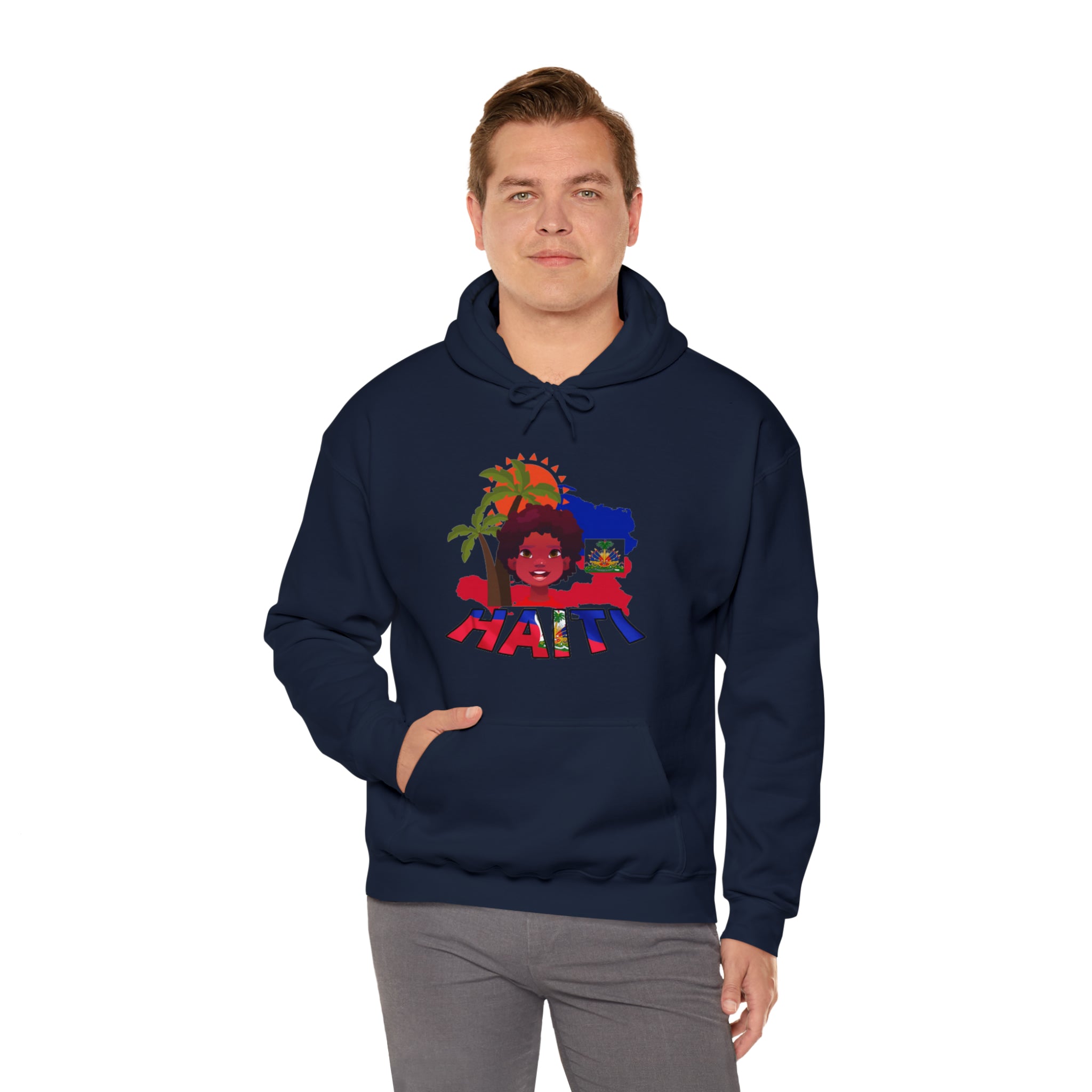 Haiti 509 Co. - Unisex Heavy Blend™ Hooded Sweatshirt Design By Itchy/HBS