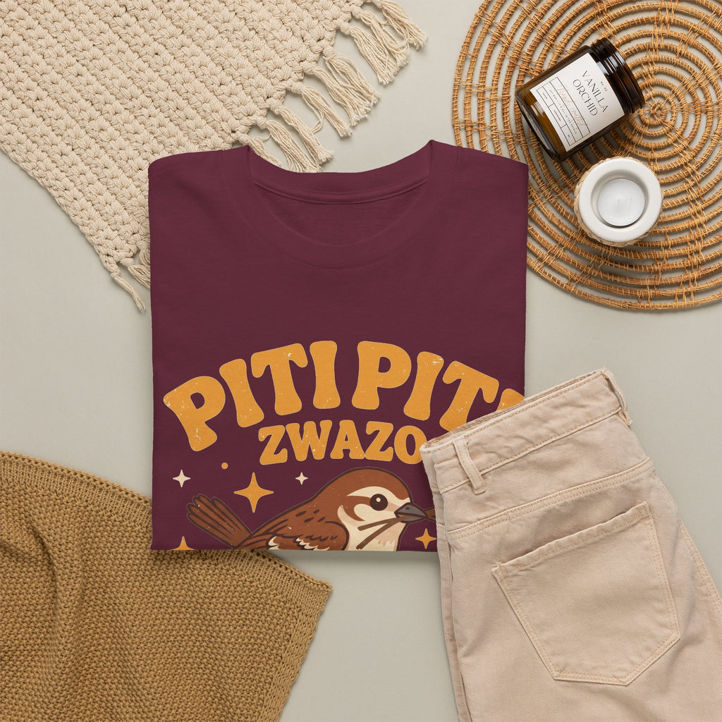 Piti Piti Zwazo Fè Nich Li – Haitian Creole Graphic T-Shirt