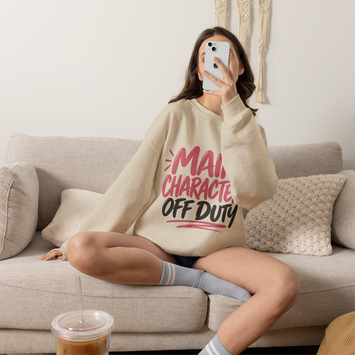 Main Character Off Duty — Gen Z Crewneck Sweatshirt