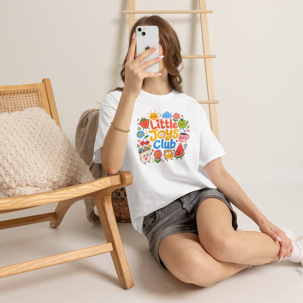 Little Joys Club Shirt, Cute Graphic Tee, Whimsical Floral T-Shirt, Cherry Lemon Shirt, Girly Gift