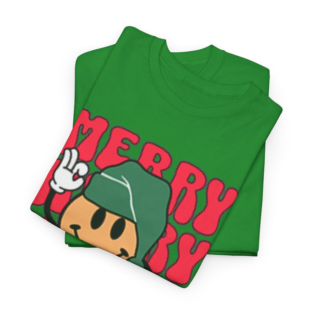 Groovy Christmas Shirt, Retro Smiley Face Christmas Tee, Cute Merry Xmas Graphic T-Shirt, Trendy Holiday Gift