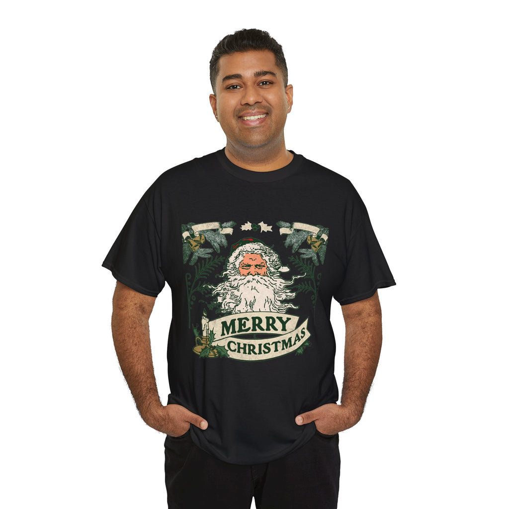 Vintage Santa Christmas Shirt, Retro Merry Christmas Tee, Old Fashioned Santa Graphic T-Shirt, Nostalgic Holiday Gift