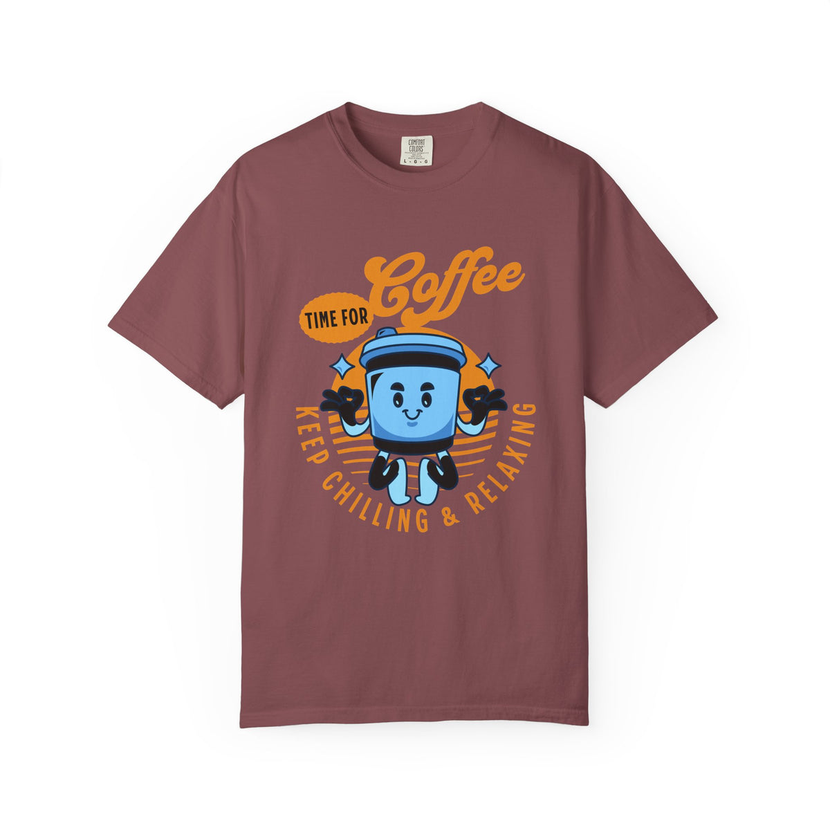 Coffee Lover's Unisex Sonhco T-shirt - Time For Coffee Keep Chilling and Relaxing