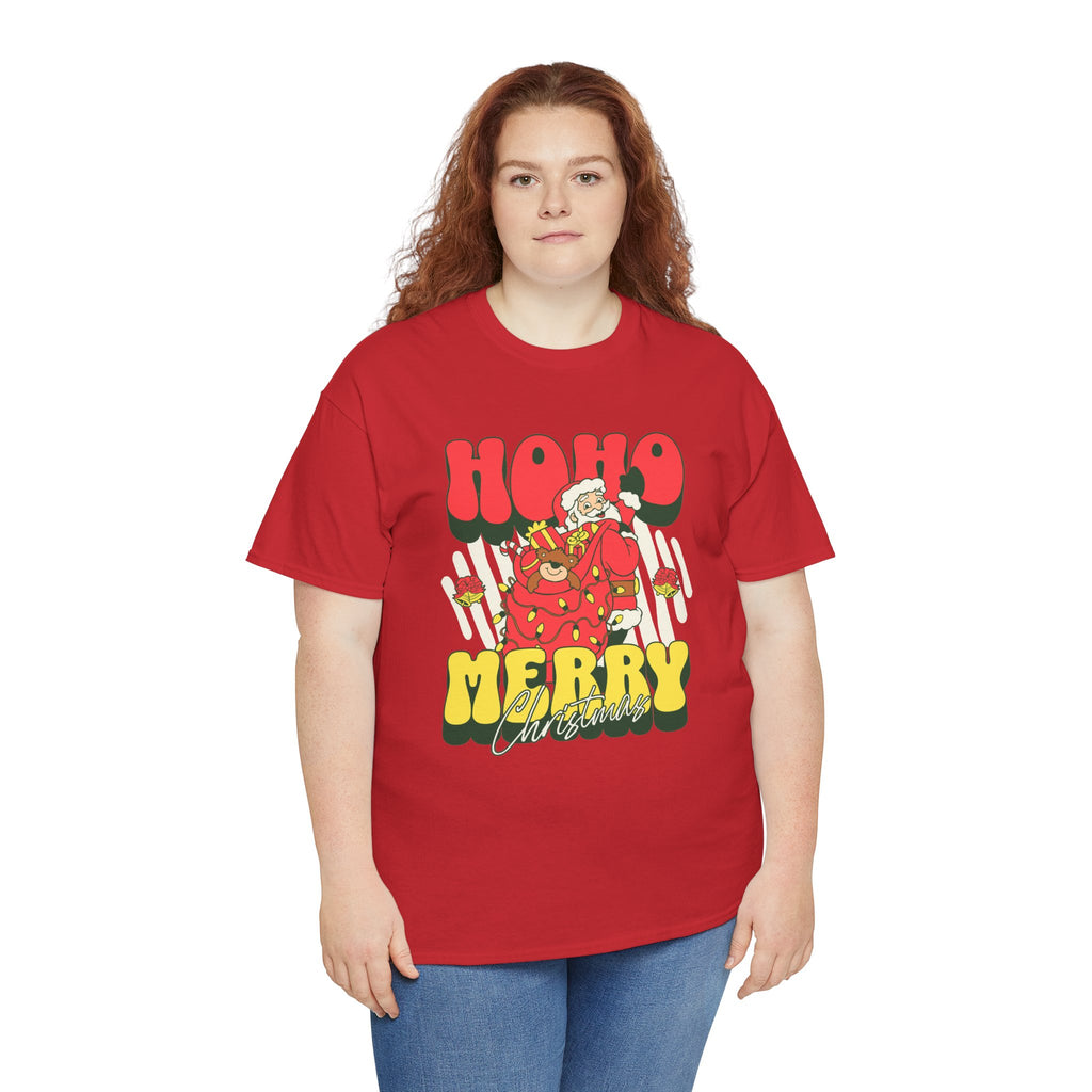 Retro Santa Christmas Shirt, Ho Ho Merry Christmas Tee, Vintage Holiday Graphic T-Shirt, Cute Santa Claus Gift