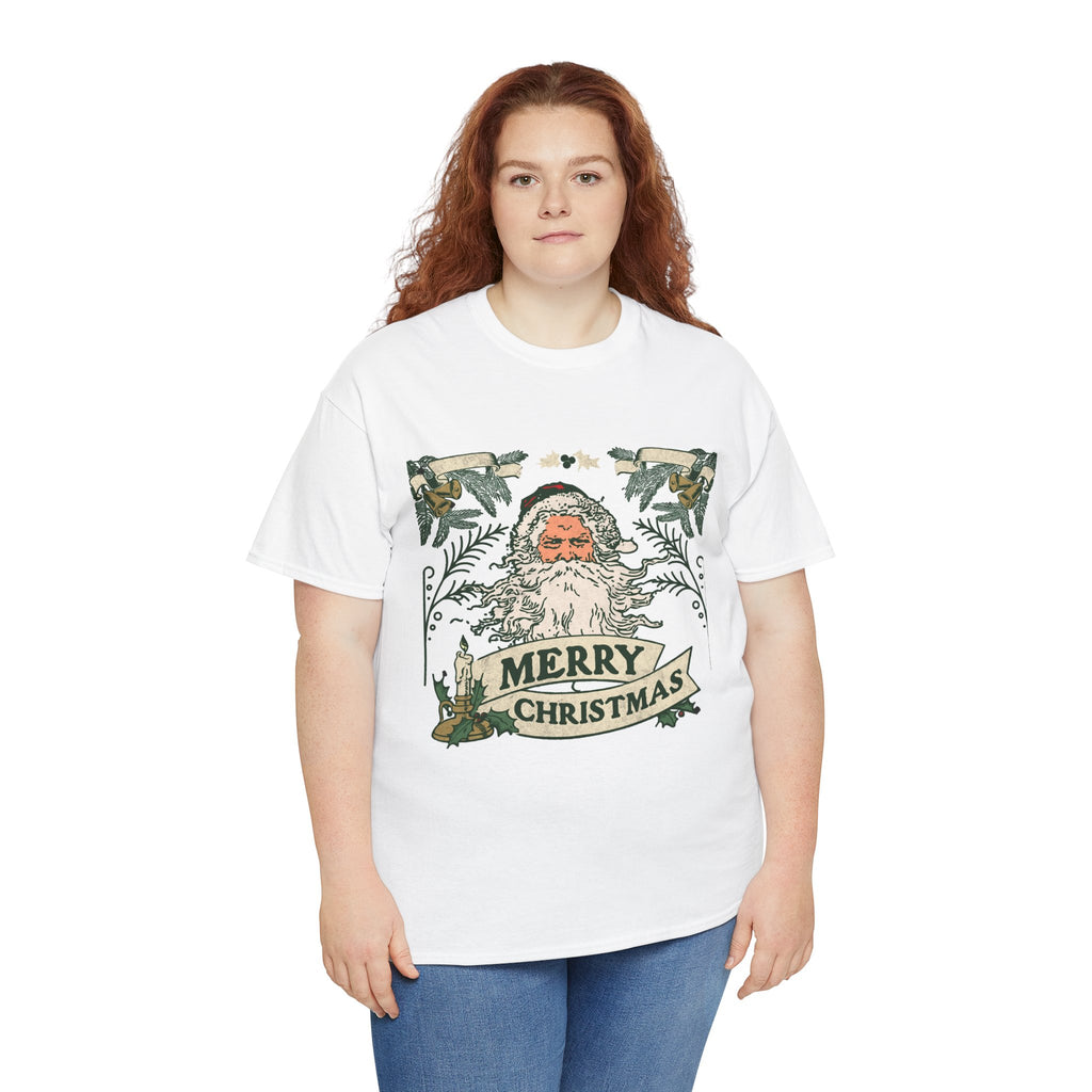 Vintage Santa Christmas Shirt, Retro Merry Christmas Tee, Old Fashioned Santa Graphic T-Shirt, Nostalgic Holiday Gift