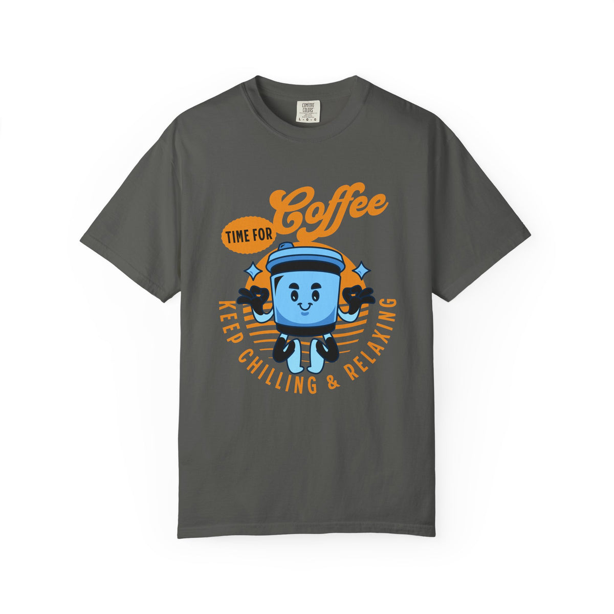 Coffee Lover's Unisex Sonhco T-shirt - Time For Coffee Keep Chilling and Relaxing