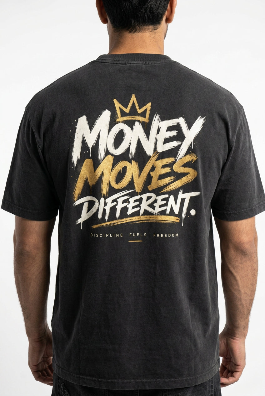 Money Moves Different. Heavy Faded Tee