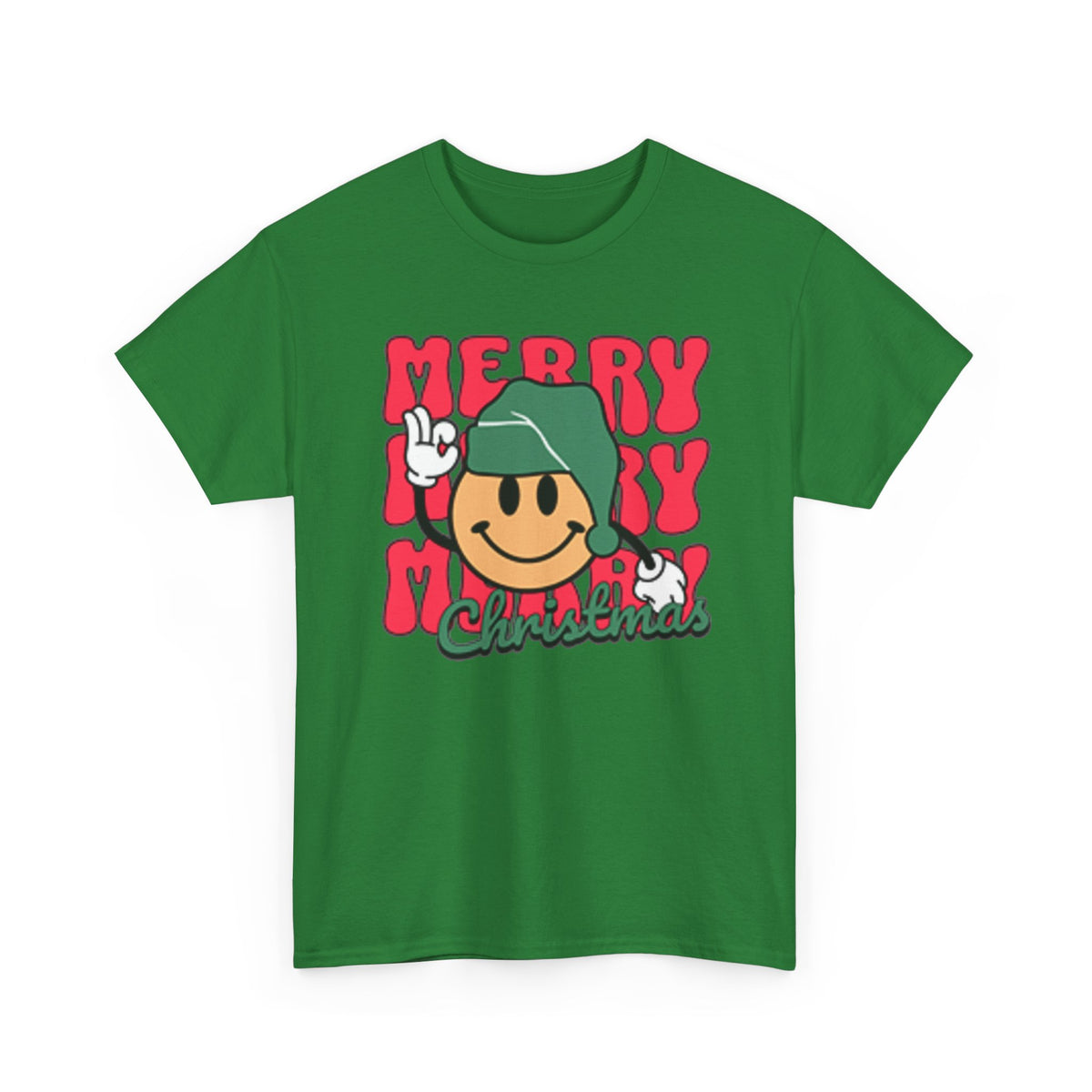 Groovy Christmas Shirt, Retro Smiley Face Christmas Tee, Cute Merry Xmas Graphic T-Shirt, Trendy Holiday Gift
