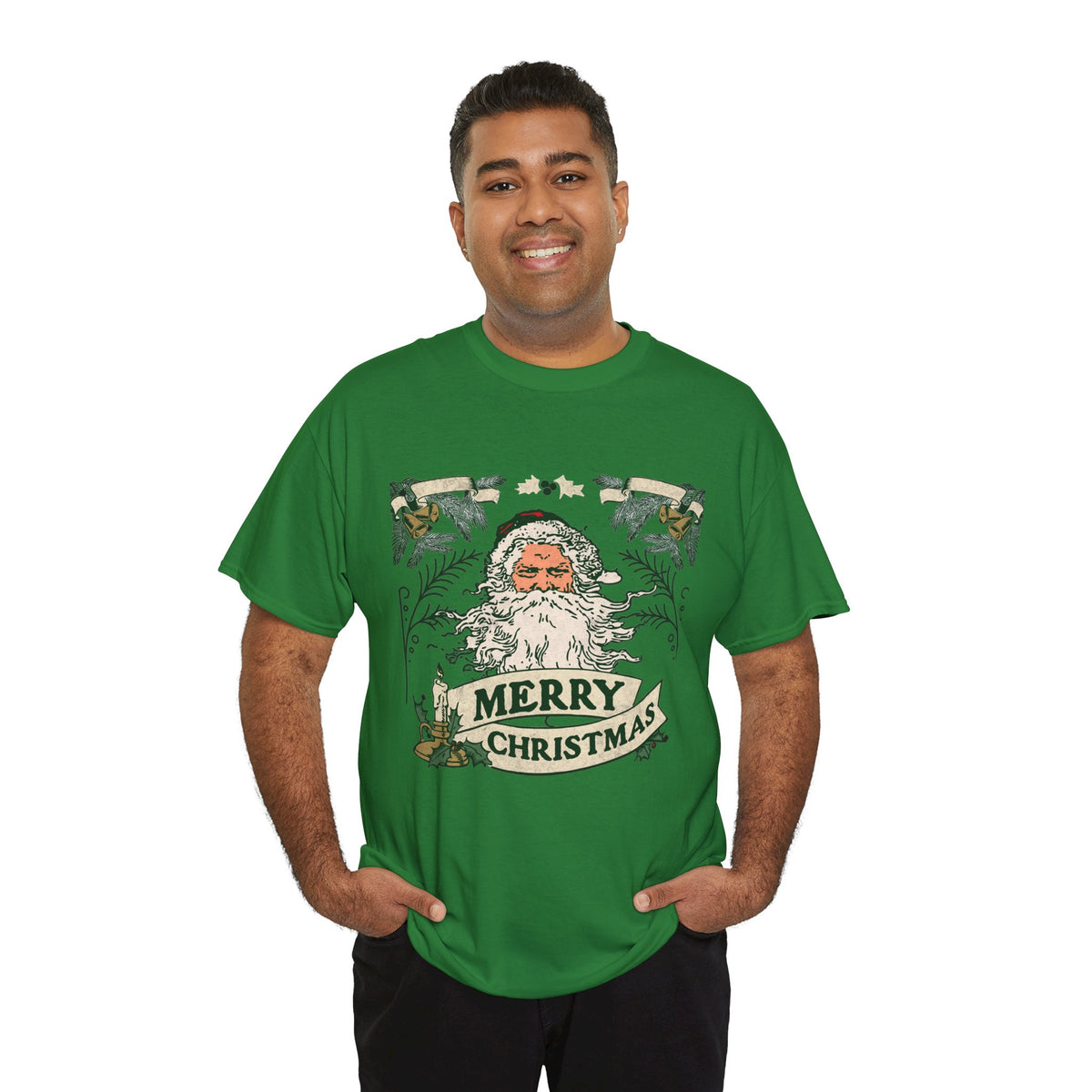 Vintage Santa Christmas Shirt, Retro Merry Christmas Tee, Old Fashioned Santa Graphic T-Shirt, Nostalgic Holiday Gift