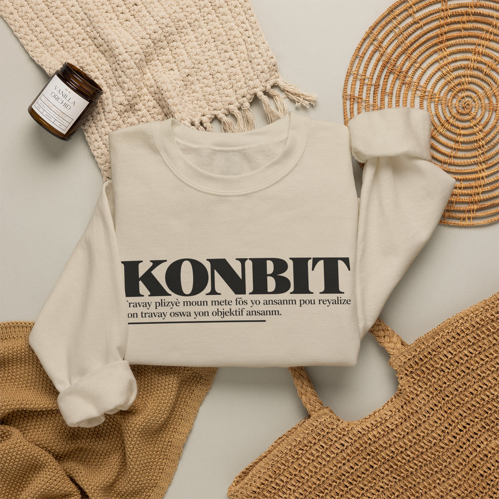 KONBIT Haitian Creole Definition Gen Z Crewneck Sweatshirt