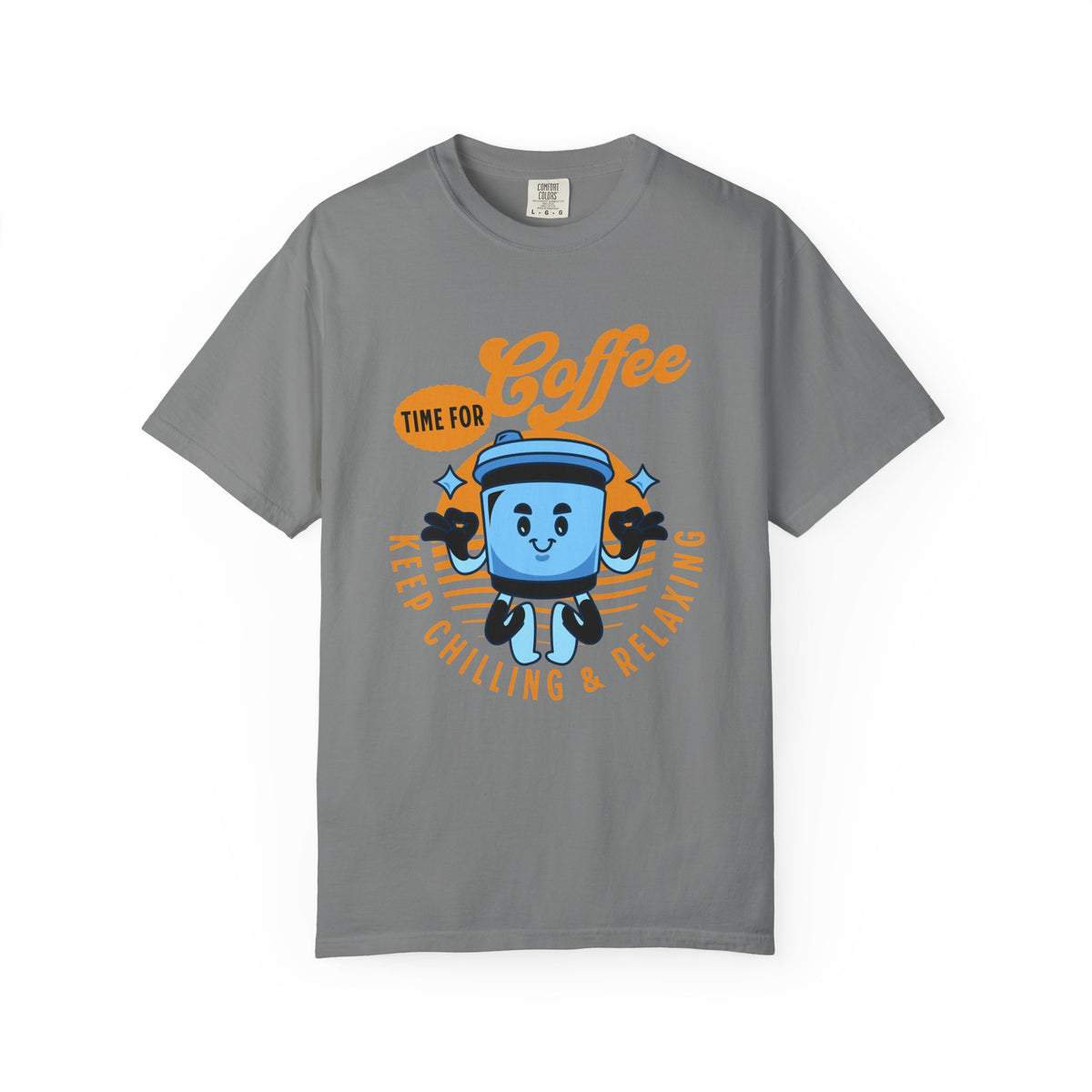Coffee Lover's Unisex Sonhco T-shirt - Time For Coffee Keep Chilling and Relaxing