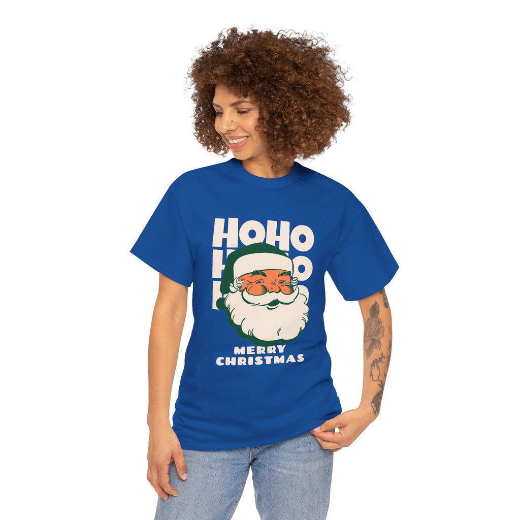Retro Santa Ho Ho Ho Shirt, Merry Christmas Graphic Tee, Vintage Holiday T-Shirt, Funny Santa Christmas Gift