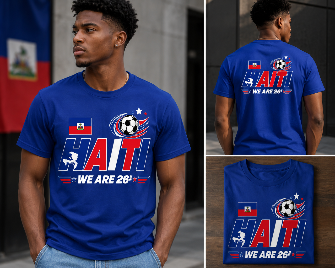 Haiti We Are 26™ Football Nation Premium T-Shirt