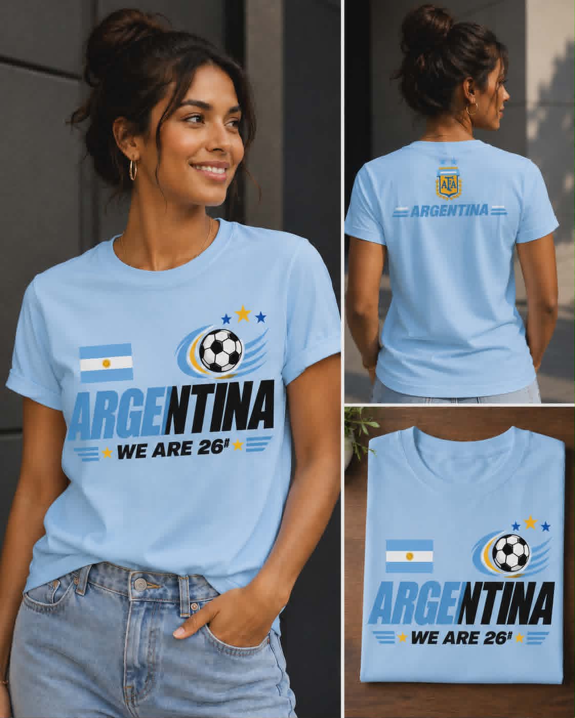 Argentina We Are 26™ Football Nation Premium T-Shirt