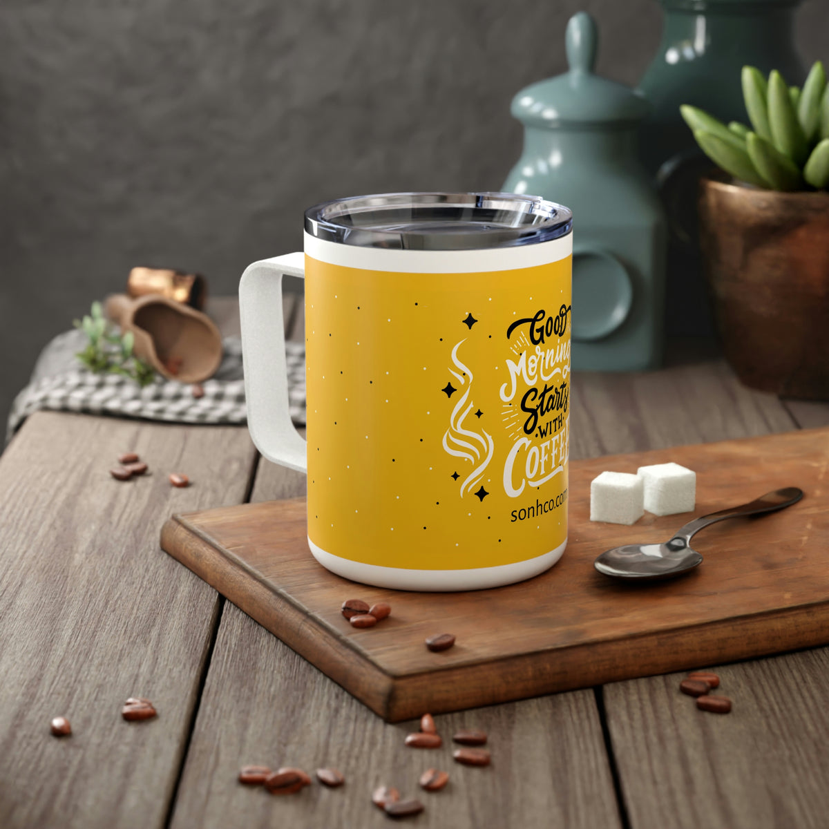 Good Morning Starts with Coffee, Sonhco Mug, 10oz