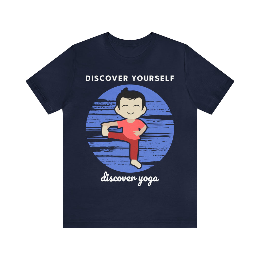 Discover Yoga, Unisex Jersey Short Sleeve Tee